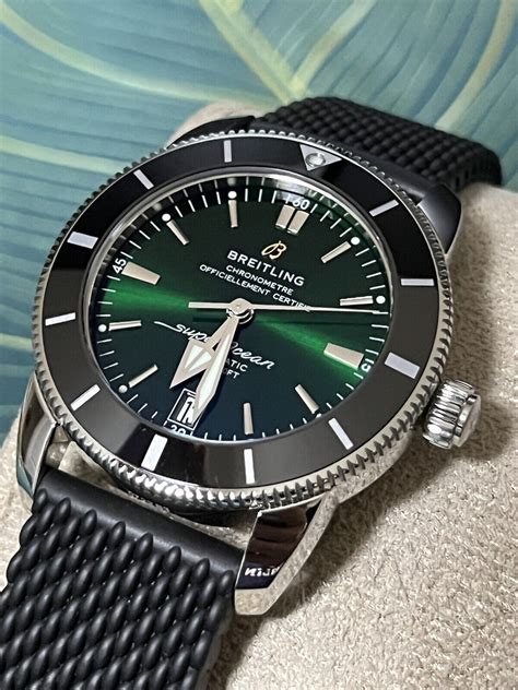 breitling soh green|Breitling green dial watch.